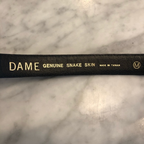 Like-New DAME Genuine Snakeskin Belt, Size M main image 8